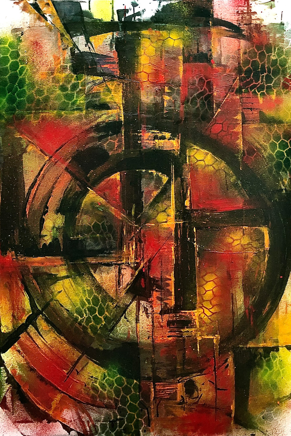 Abstracct Symbol 80x120 Spraypaint & Acryl on Canvas