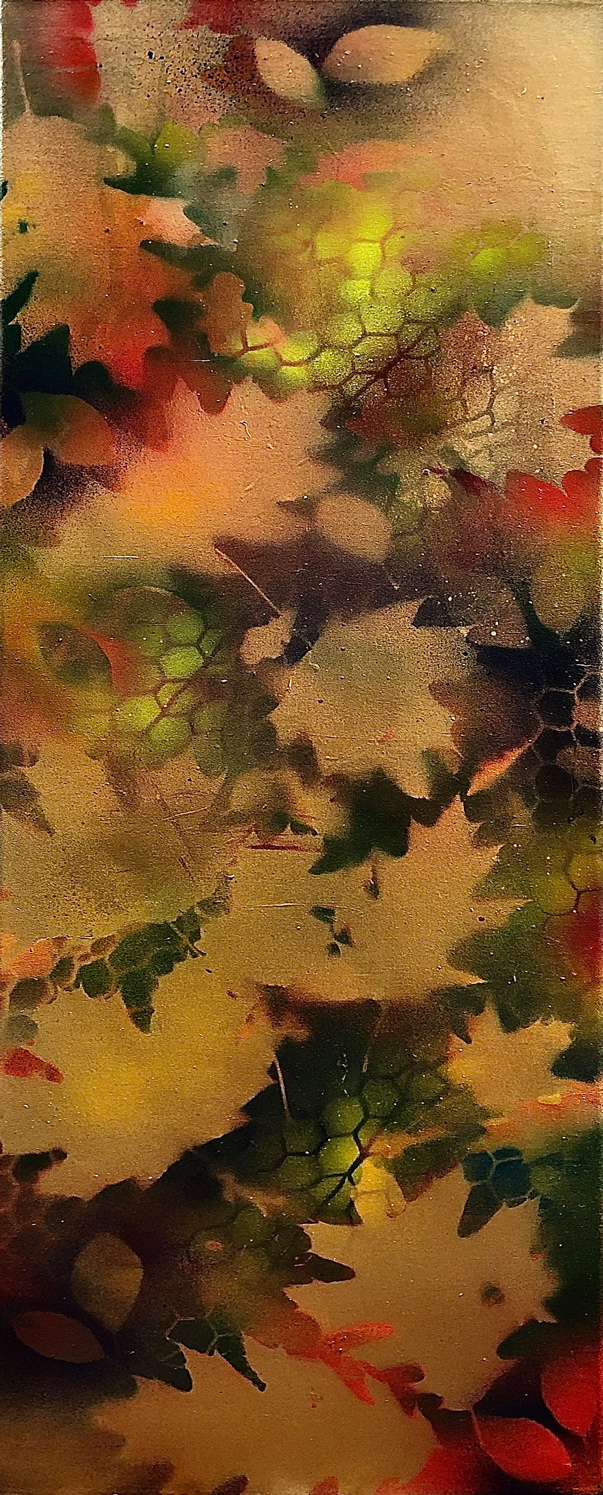 Autumn Leaves 1 40x120 Spraypaint & Acryl on Canvas