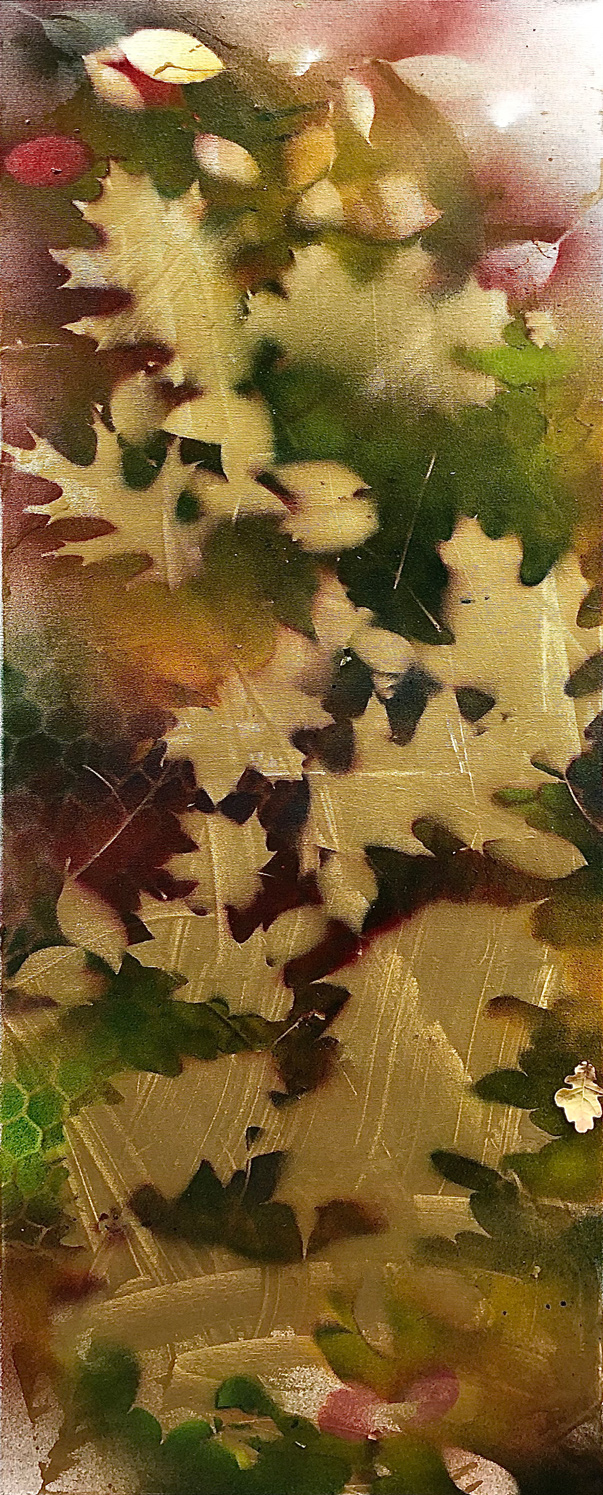 Autumn Leaves 2 40x120 Spraypaint & Acryl on Canvas