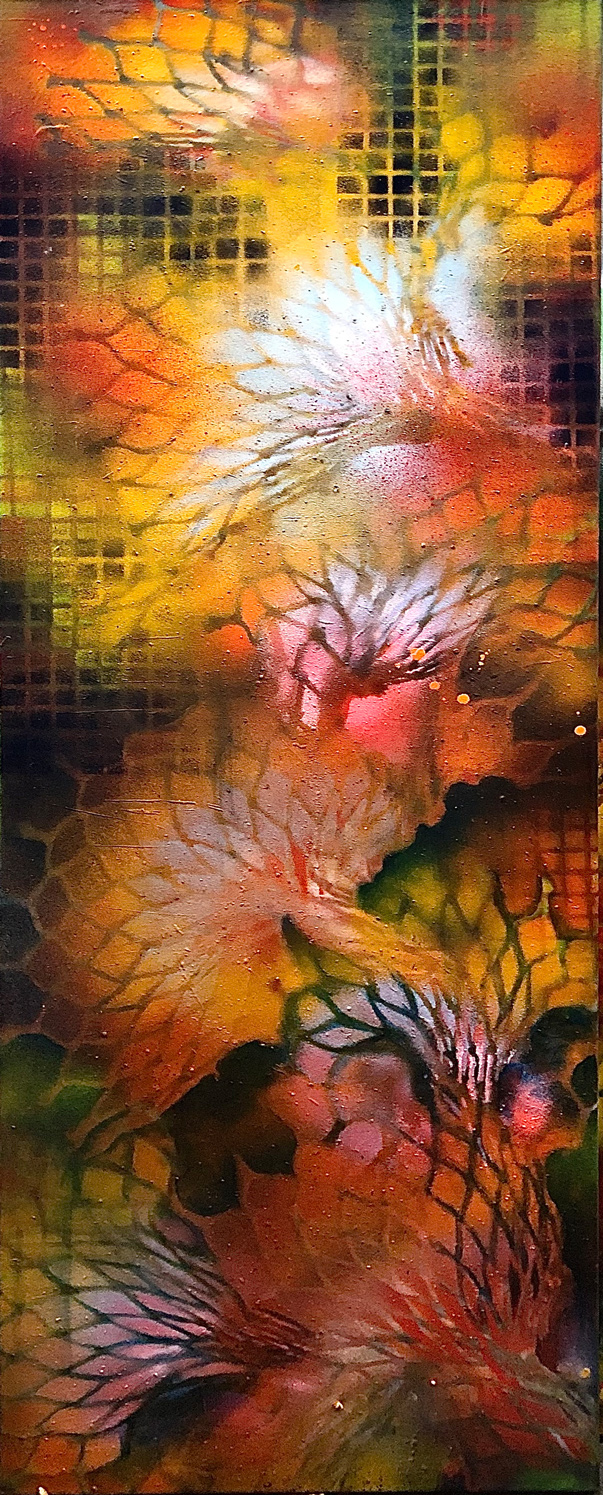 Lotus Melt 50x150 Spraypaint & Acryl on Canvas