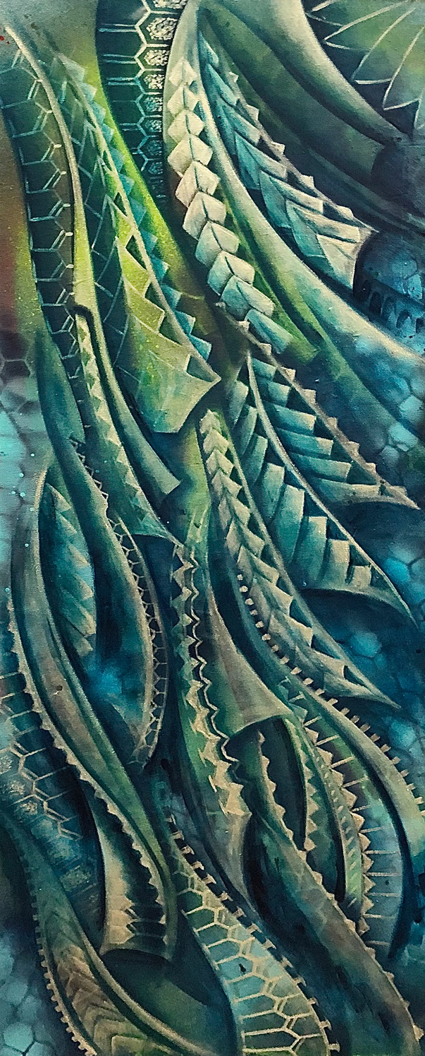 Swarm Maori 40x120 Spraypaint & Acryl on Canvas
